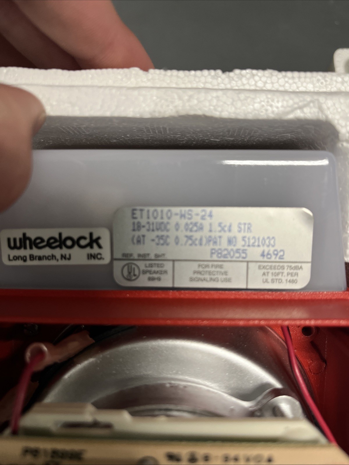 Pair of 2 WHEELOCK ET1010-WS-24 HORN STROBE Fire Alarm Devices.