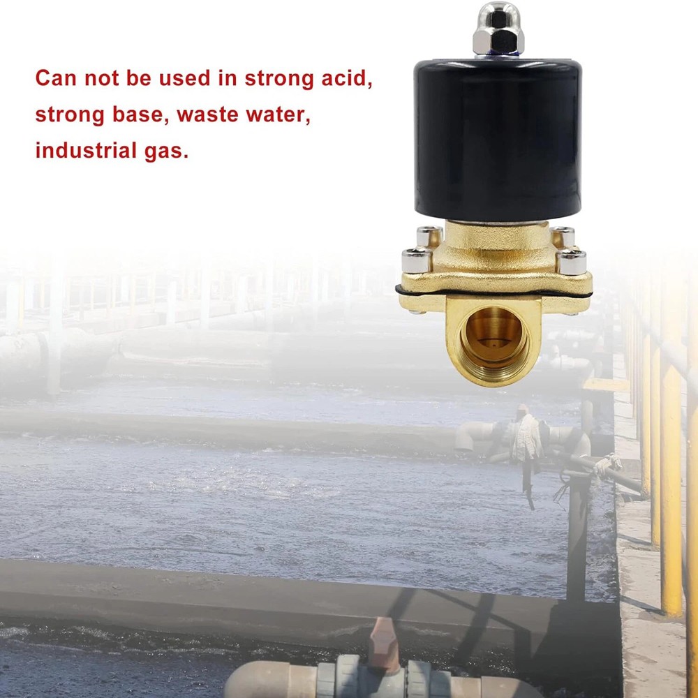 1/2″ PT AC 110V Electric Solenoid Valve Brass Water Air Gas 2W-160-15 CV 4.8 US