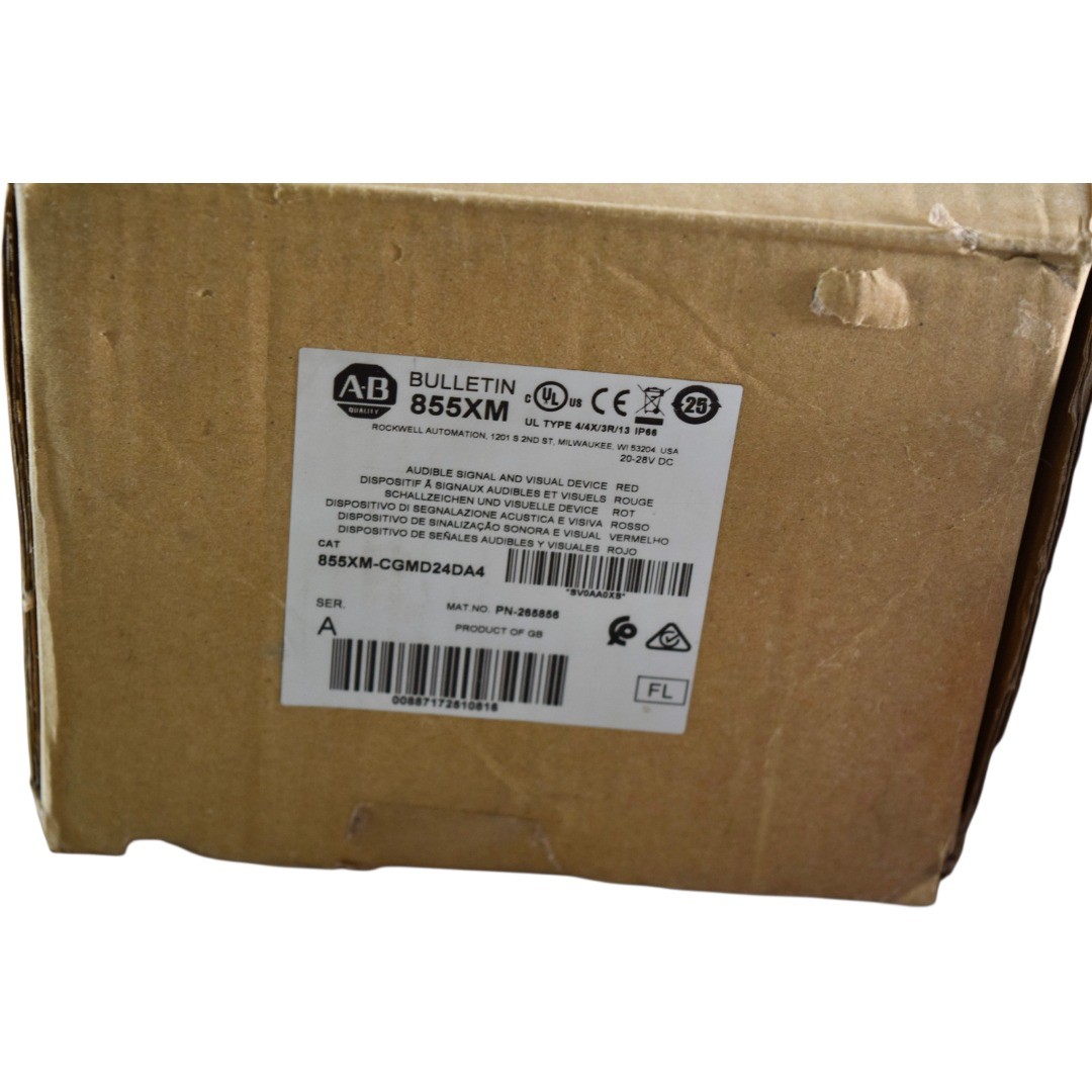 NEW Allen Bradley 855XM-CGMD24DA4 Industrial Horn Red Xenon Strobe Beacon 24V