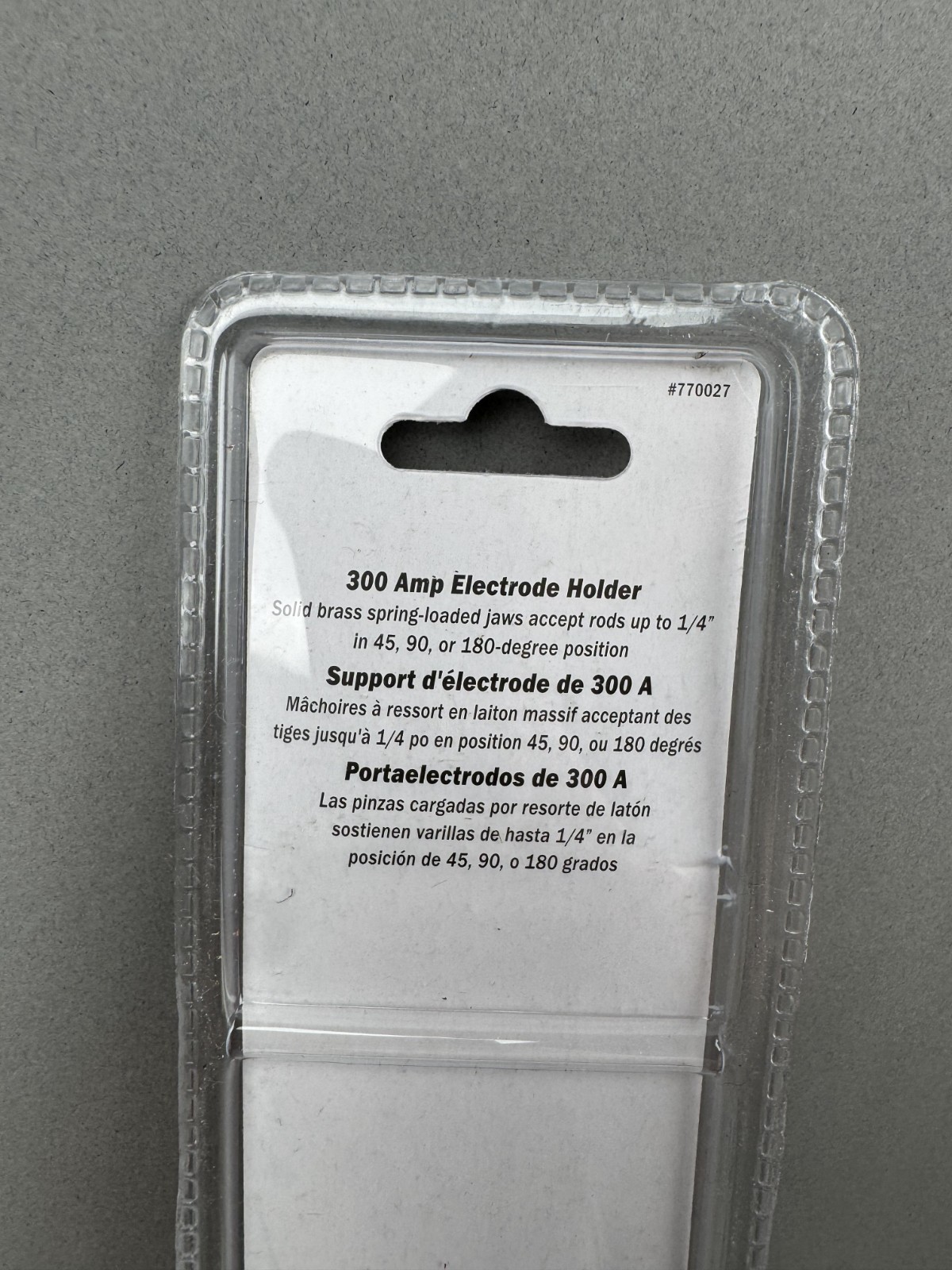 Hobart 300 Amp Electrode Holder with Spring-Loaded Jaws! Rods Up To 1/4″ #770027