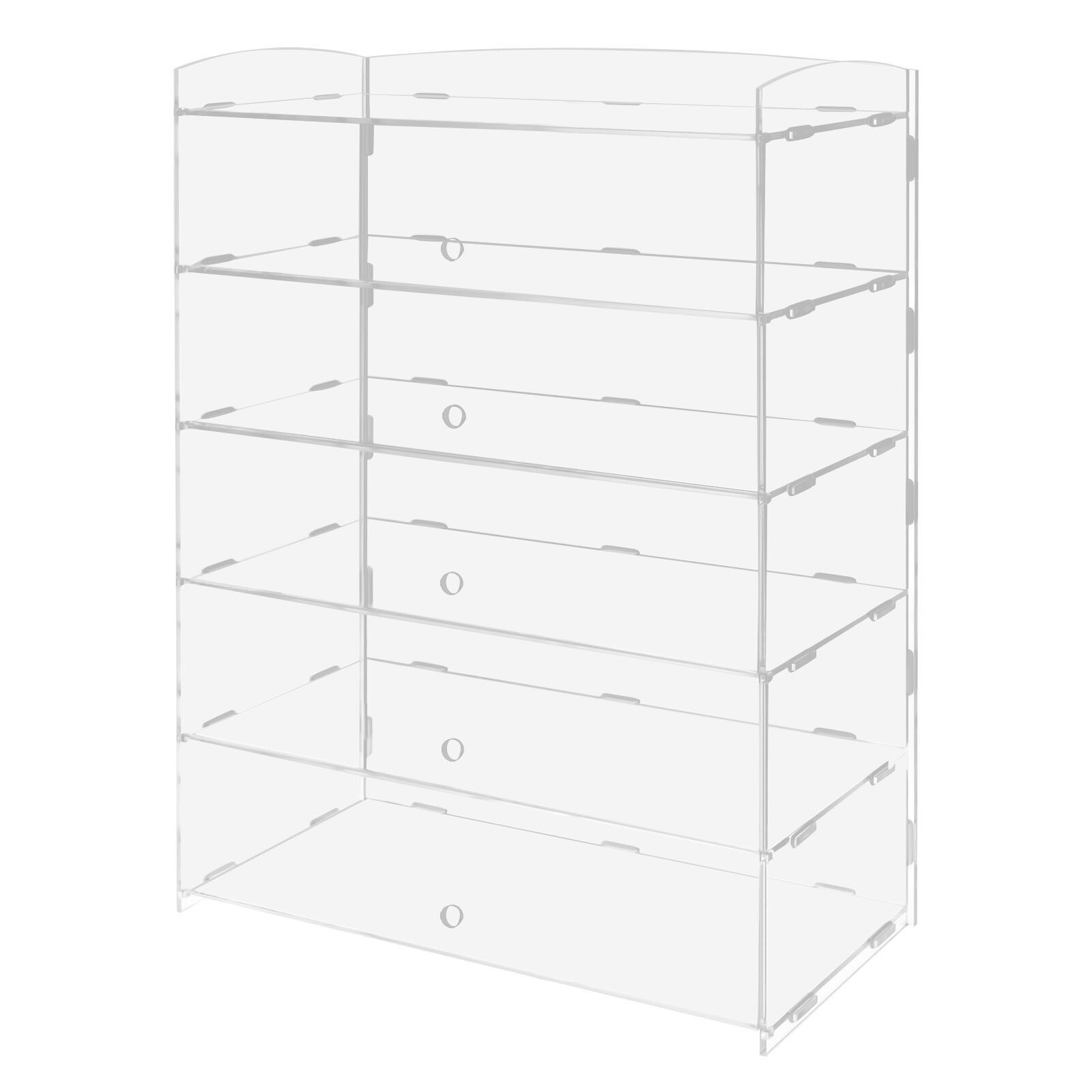 5-Tier Acrylic Display Case Bakery Pastry Countertop Showcase 18.7*8.46*24.4in