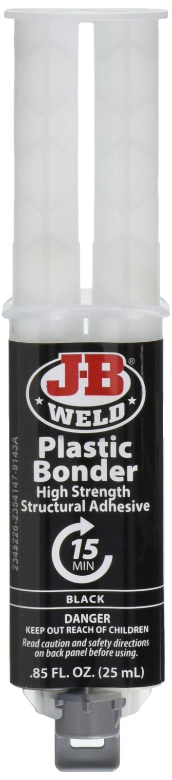 J-B Weld 50139 Plastic Bonder Body Panel Adhesive and 25 ml (2 Pack), Clear