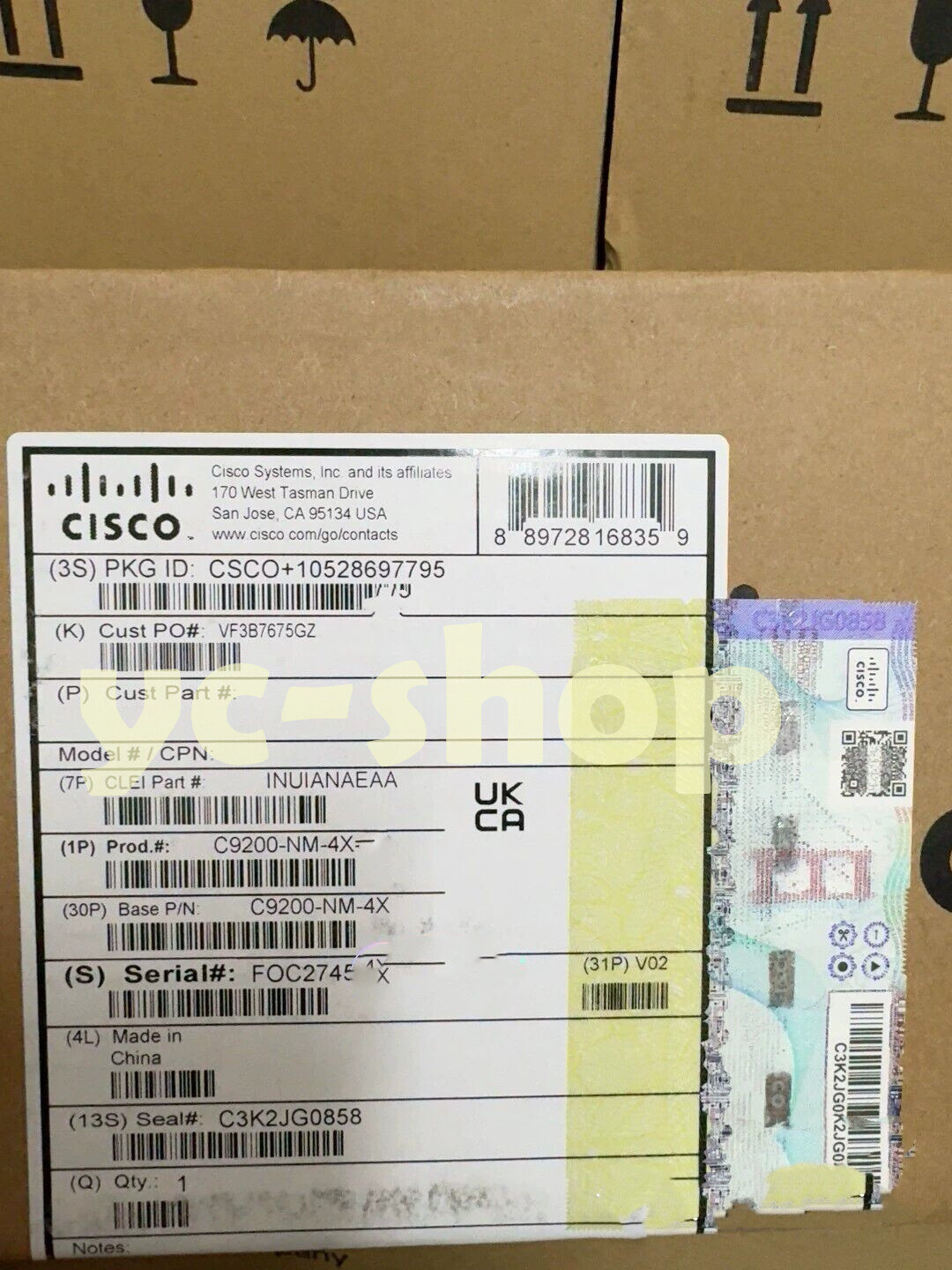 1pc C9200-NM-4X cisco network module Shipping DHL or FedEX