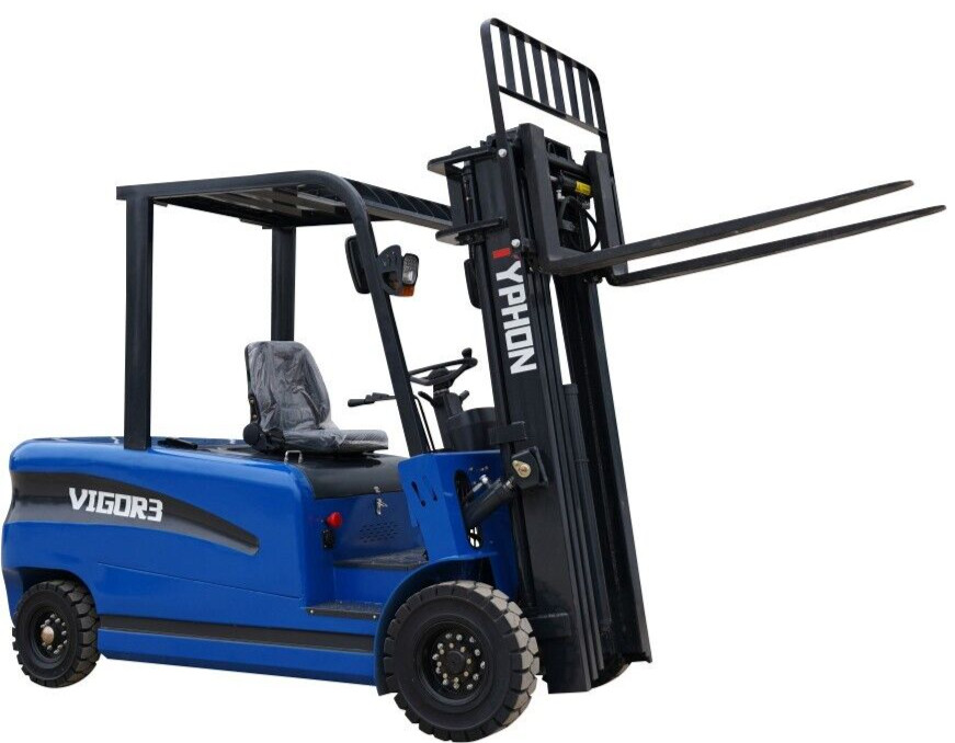 New 3 Ton Rated Capacity TYPHON Electric Forklift Lifter w Side Shift, 3 Stage