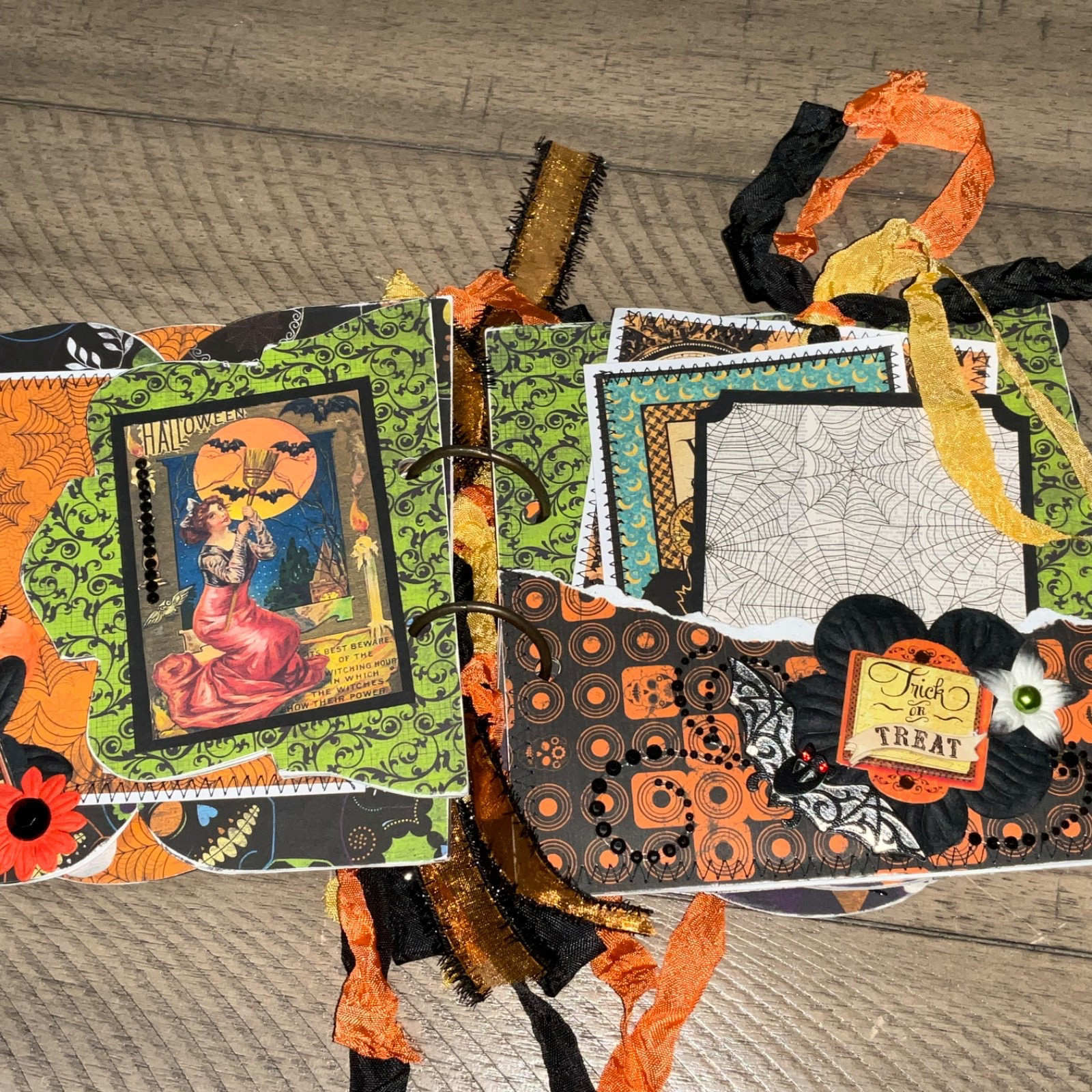 Junk Journal – Halloween Handmade – LOVELY VERY DETAILED OOAK