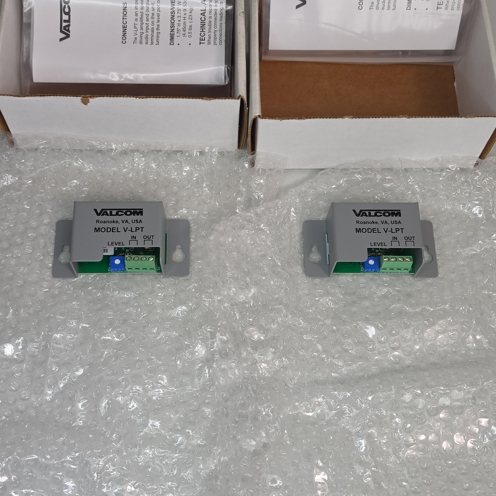 Lot of 2 Valcom V-LPT One Way Paging Adapters