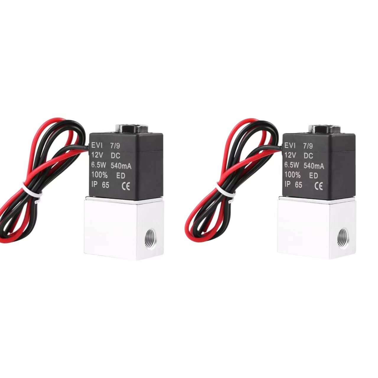 2PCS 1/4″ Fast Response Electric Solenoid Valve Air Water DC 12V Normally Closed