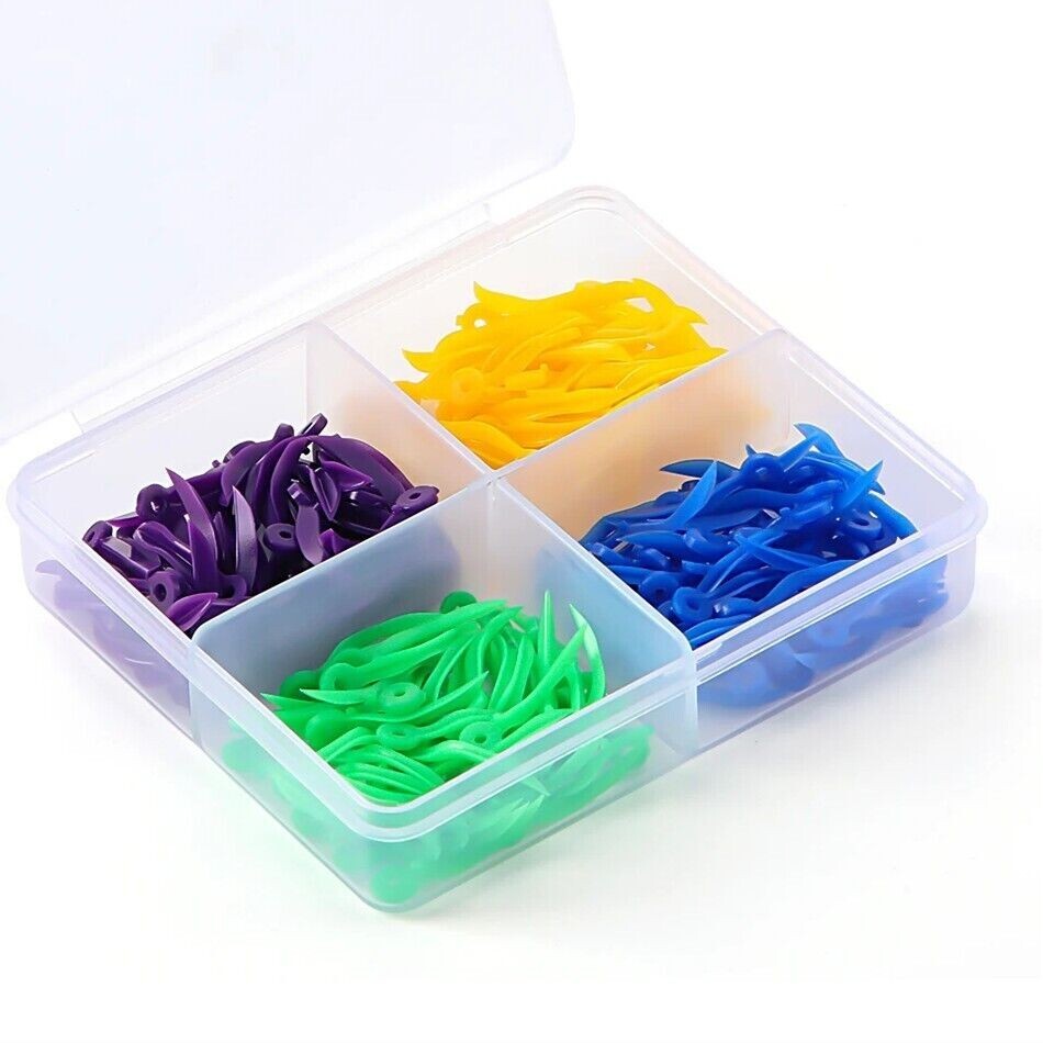1000pcs Dental Plastic Wedges Wave Shape Diastema Wedge with End Circular Hole