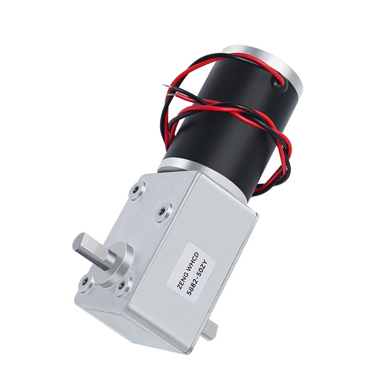 DC 12V 24V Double Short Shaft 5882-50ZY Worm Gear Self-locking Motor High Torque
