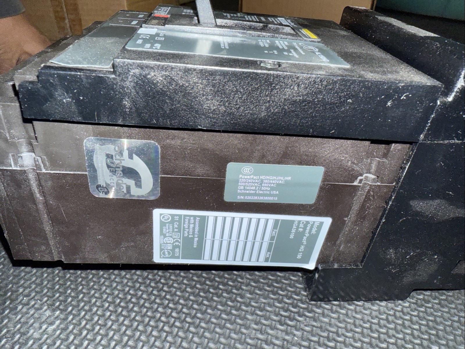 HGA36100 – Square D PowerPacT HGA 100A 3P 600V Molded Case Circuit Breaker
