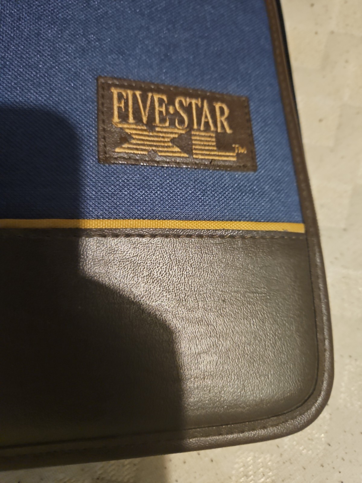 MEAD Five-Star XL Zip Up Binder Organizer Black” Brown RARE 12×14 Vintage