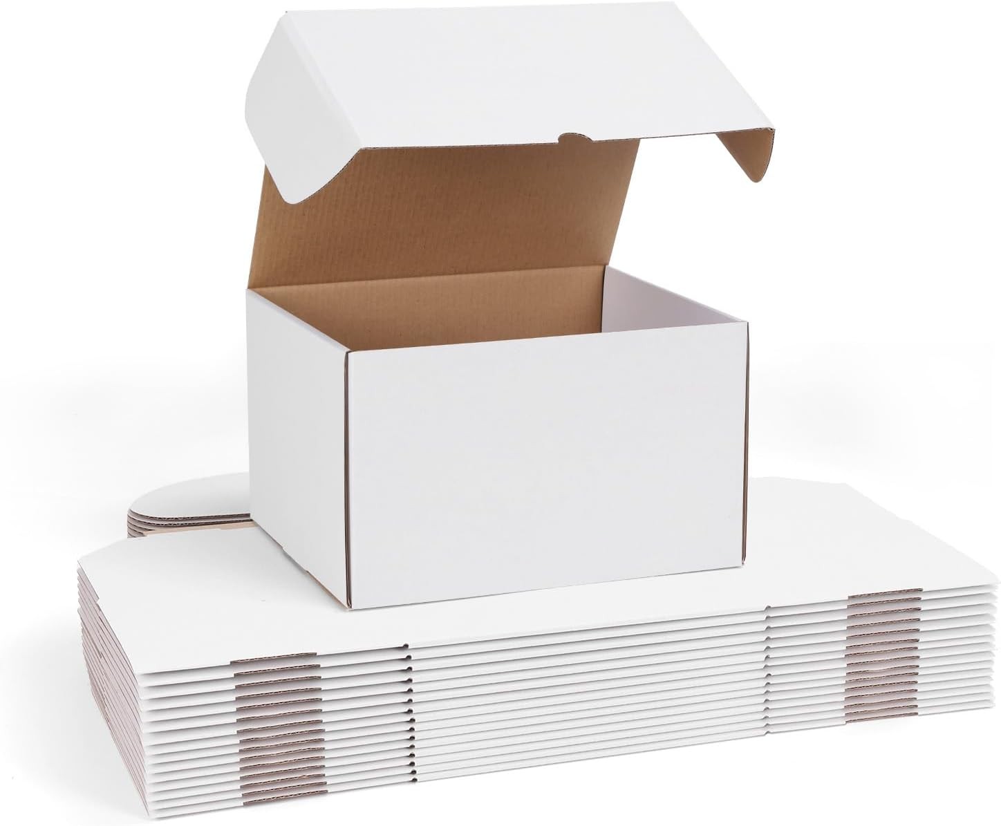 10x8x6 inches Shipping Boxes White set of 15, 10 x 8 x 6 Corrugated Cardboard…