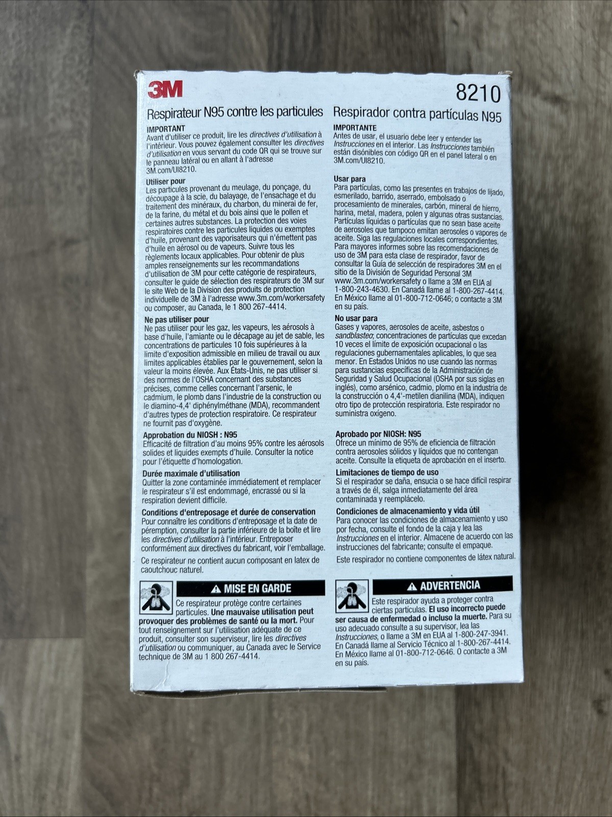3M 8210 N95 Particulate Respirators, Box of 20/Mask Dispenser (Pack of 20)