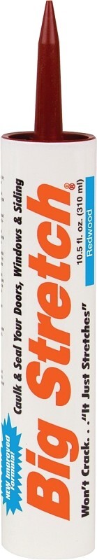 NEW SASHCO 10010 «BIG STRETCH» 10.5 OZ REDWOOD ACRYLIC CAULK 8576902