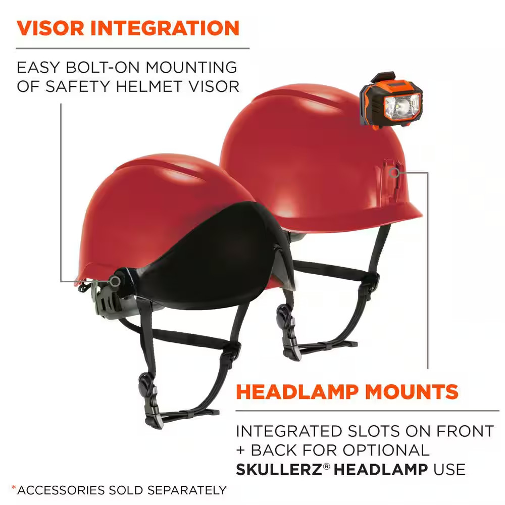 Skullerz Short Brim Red Type 2, Class E – Safety Helmet