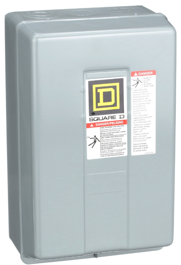 Square D 8903LG40V02 30A 600V~ 4P NEMA1 Electrically Held Contactor Used