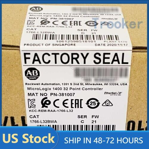 NEW 1766-L32BWA MicroLogix 1400 32 Point Controller AB 1766L32BWA US Free Tax