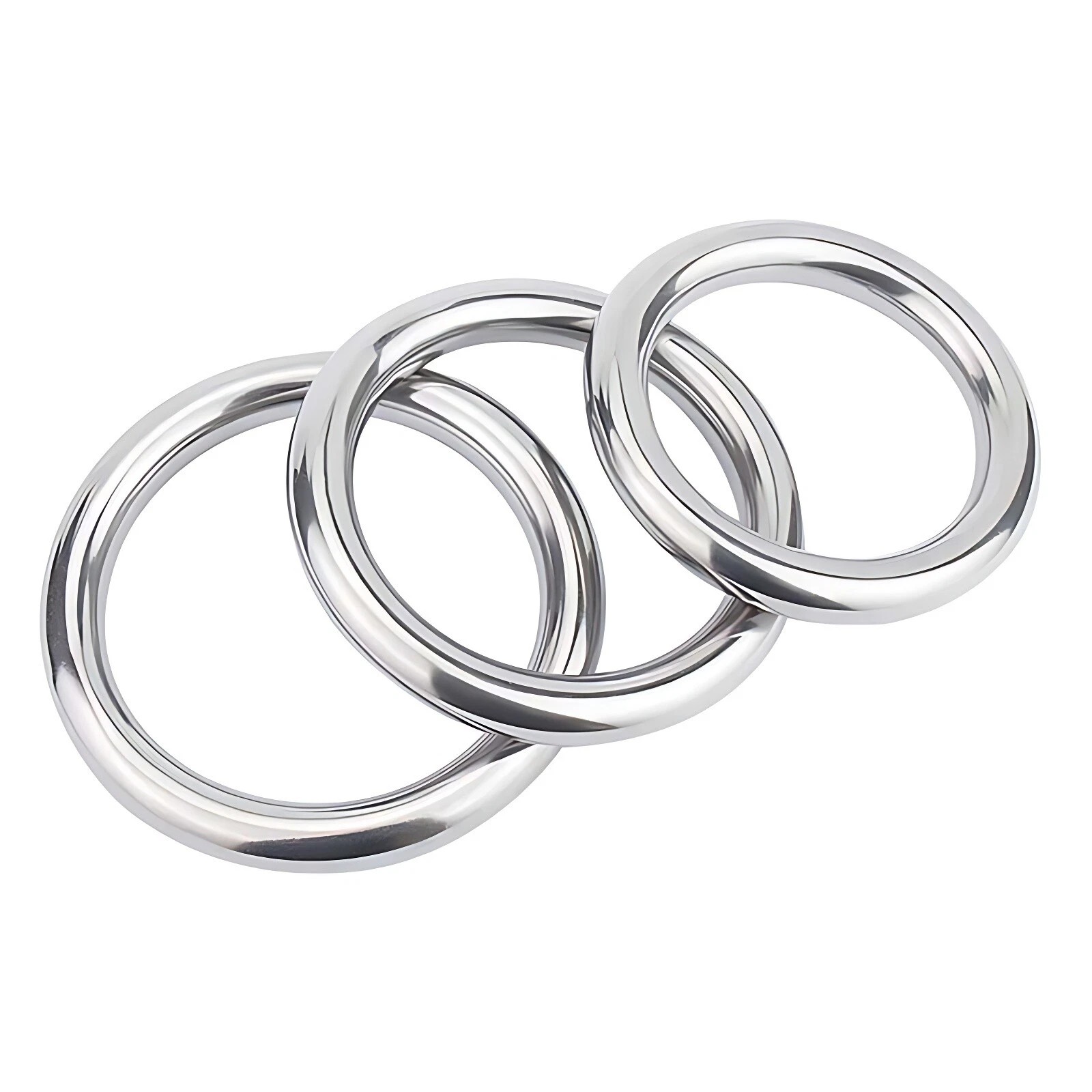 Stainless Steel Round Rings Heavy Duty Solid Metal O Ring Welded Smooth 15~150mm