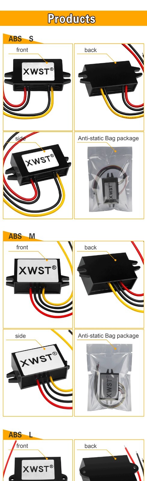 Metal DC DC Converter Power Step Down Buck Regulator Transformer Adapter 12-48V