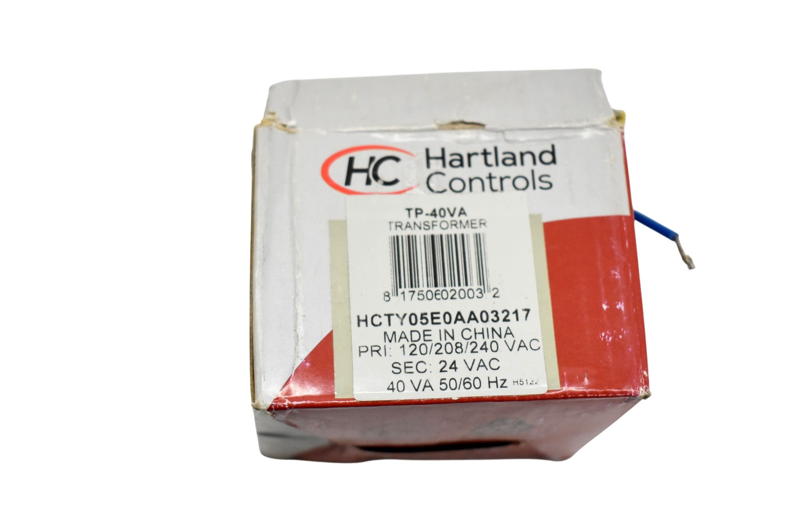 Hartland Controls TP-40VA 40VA Transformer 120/208/240V To 24VAC HCTY05E0AA03