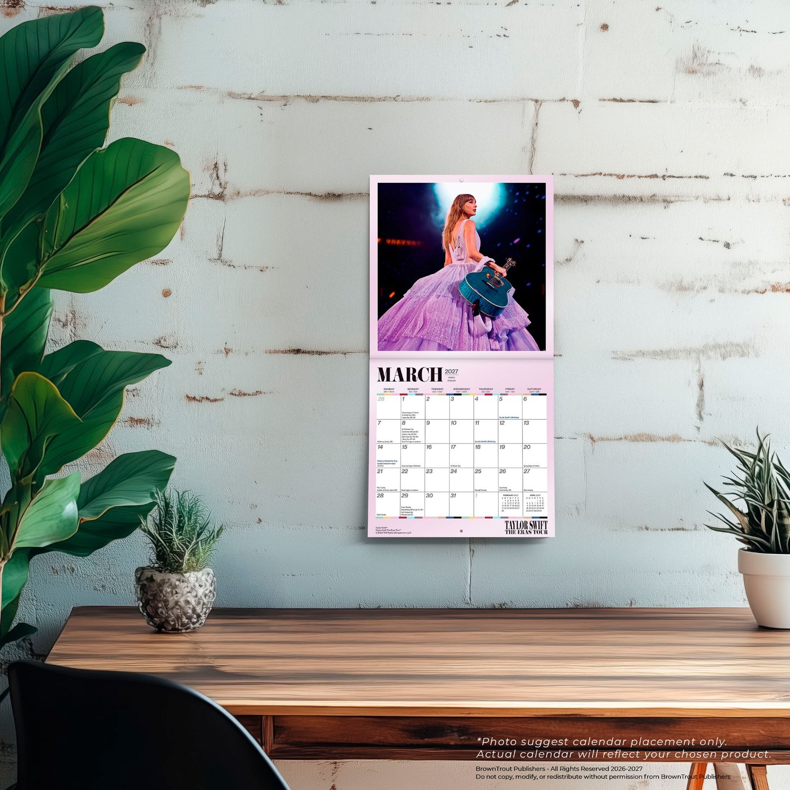 Taylor Swift OFFICIAL | 2027 7×14″ (Hanging) Monthly Mini Wall Calendar