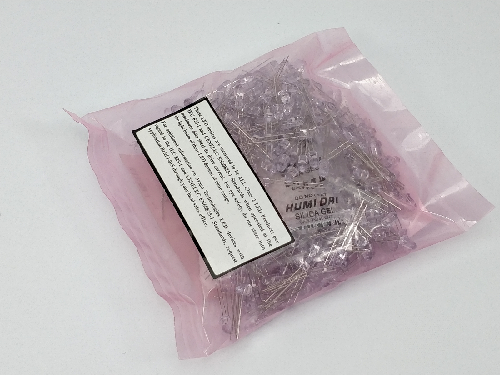 Avago HLMP-EG08-WZ000 LED Red Clear T-1 3/4 T/H, 500 Pieces
