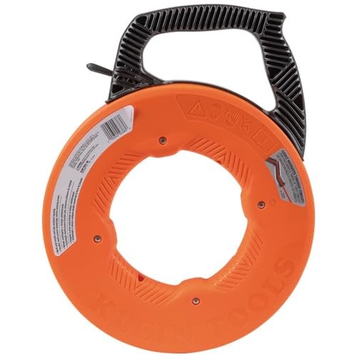 Klein Tools 56383 Non-Conductive Electrical Fish Tape Fiberglass 100-Foot