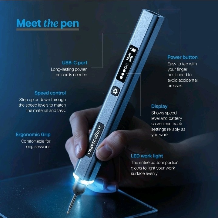 EtchMate Engraving Pen for Metal, Wood, Glass, Plastic & All Materials – Engr…
