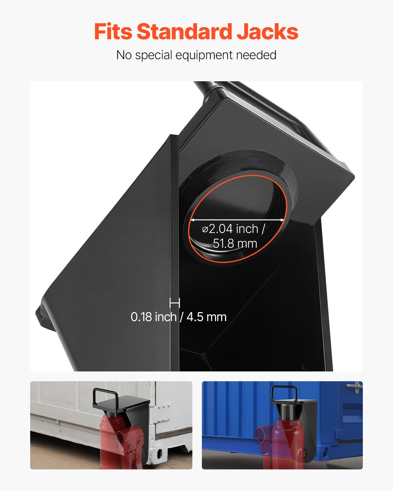 VEVOR 1-Pack Shipping Container Jack Lug with Handle Storage Leveler Booster