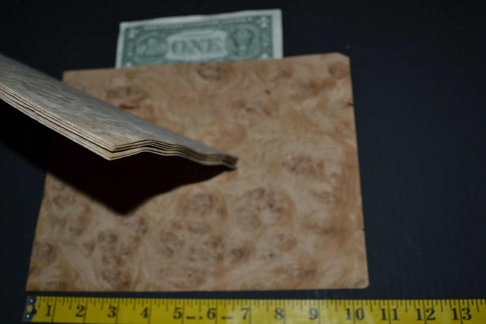 Oak Burl Raw Wood Veneer Sheet 7.5 x 10 inches 1/42nd 7685-50