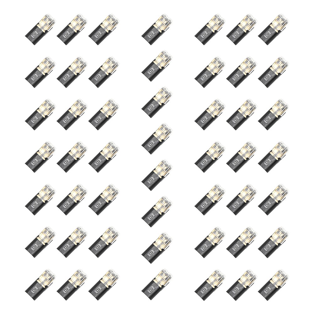 50PCS Double-Wire Plug-in Connector, Cable Clamp with Locking Buckle, AWG 18-22