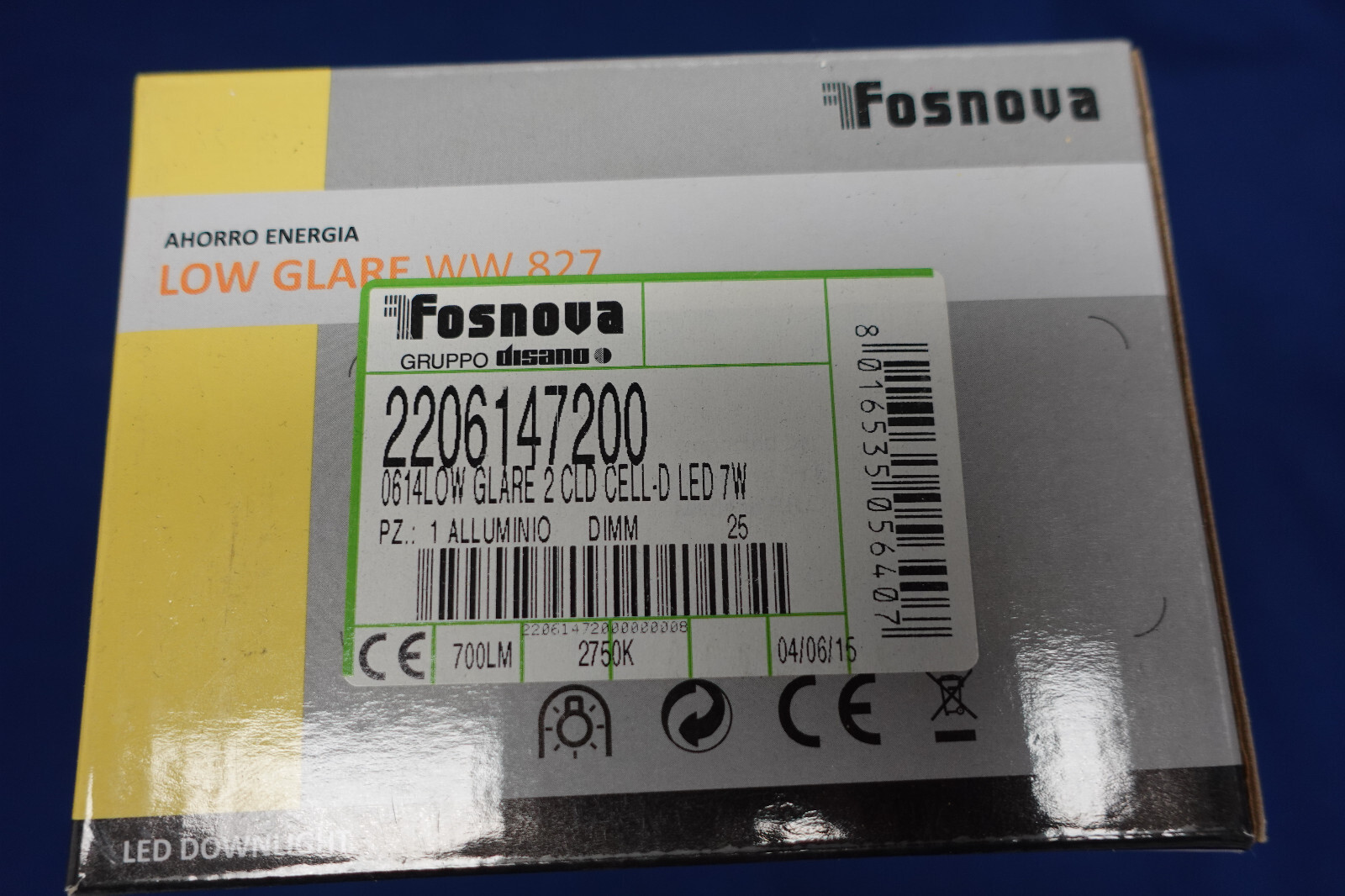 FOSNOVA Low Glare – Downlight Swivel – 2 LED 7W 2750K Aluminium