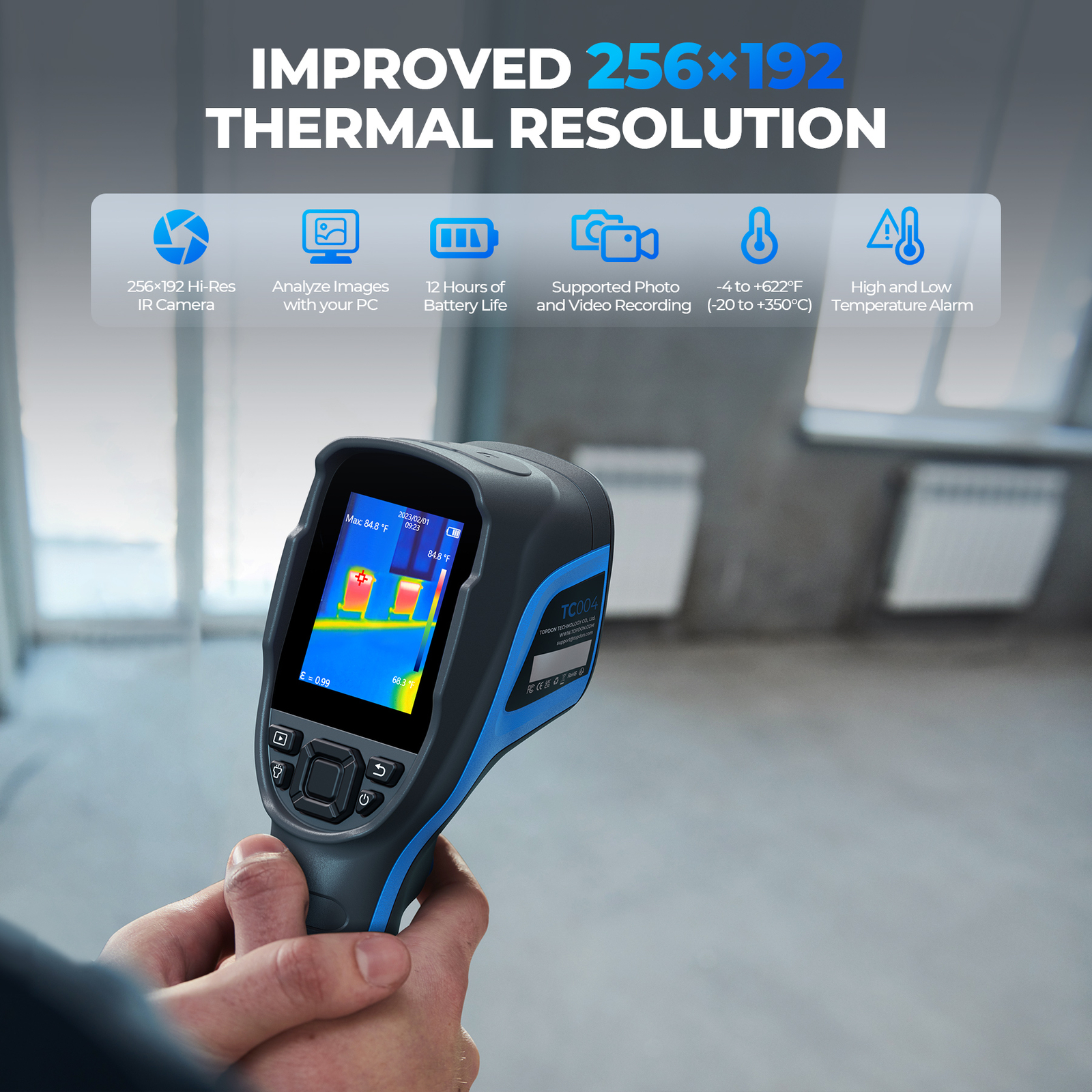 TOPDON Thermal TC001 PLUS Compact Night Vision USB-C Thermal Imaging Camera
