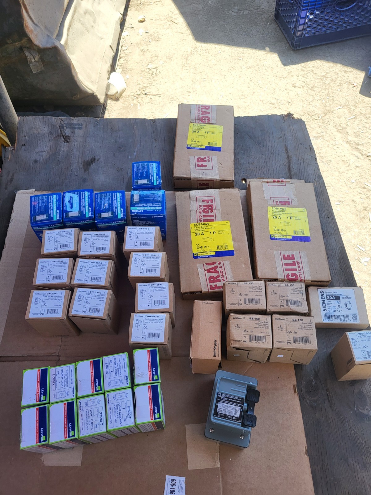 New Open Box, Lot of electrical materials—everything you see is what you get.