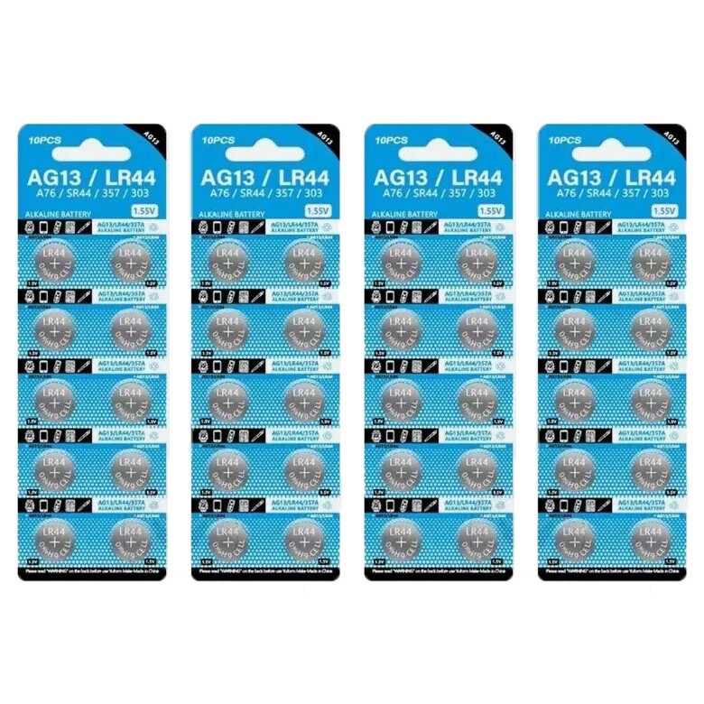 10Pcs AG13 LR44 A76 357 357A LR1154 SR1154 SR44 1.5V Button Battery Coin Cell