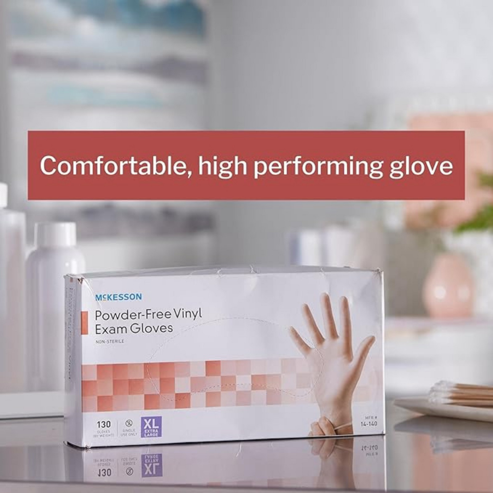 McKesson Vinyl Exam Gloves Medium 150 Count Disposable Medical Gloves