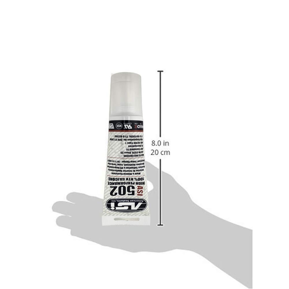 100% RTV Silicone Sealant 2.8oz – Clear, Waterproof for All Surfaces
