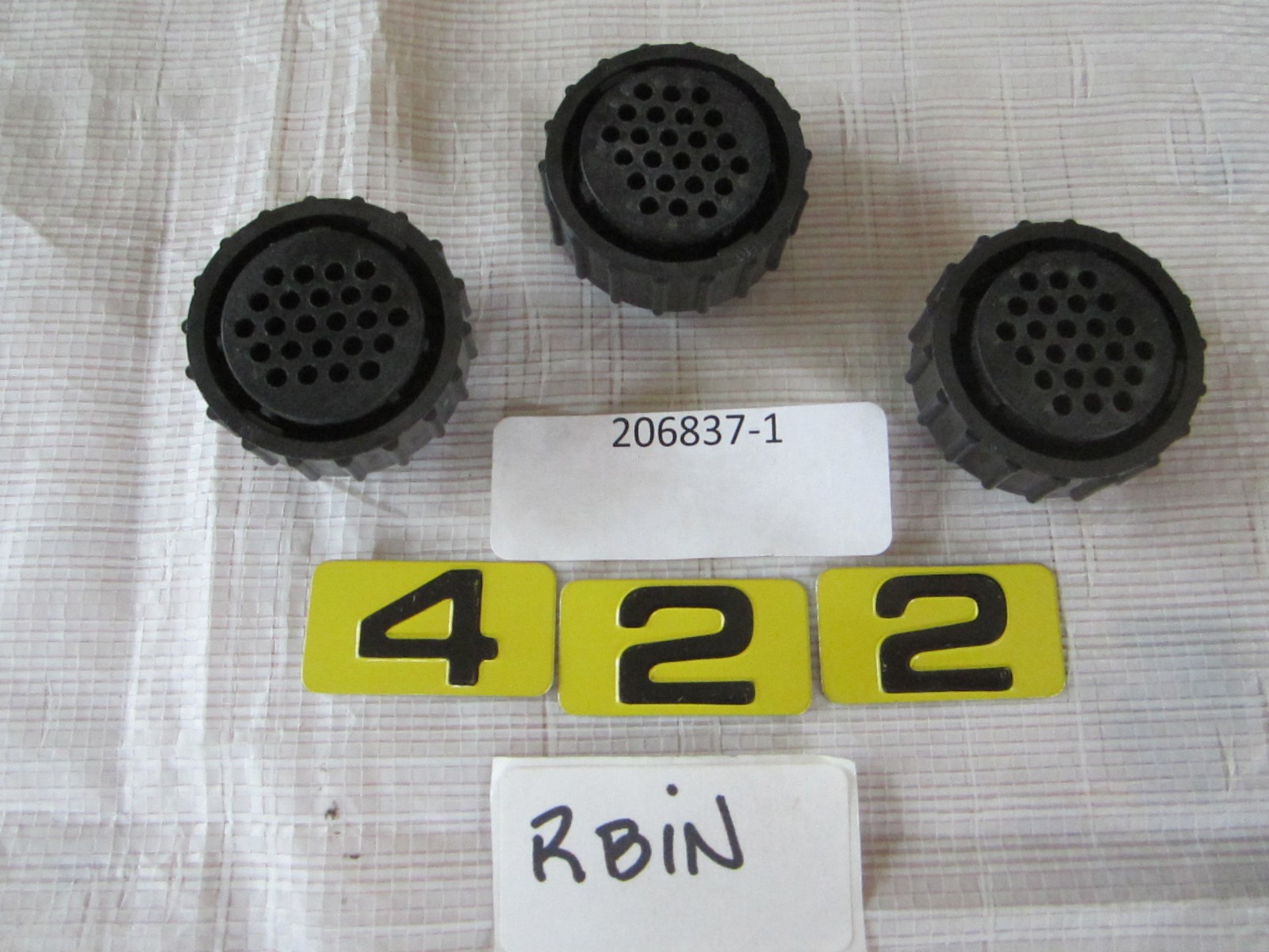 TE CONNECTIVITY 206837-1 CIRCULAR POWER CONNECTOR 24 POSITION LOT OF 3