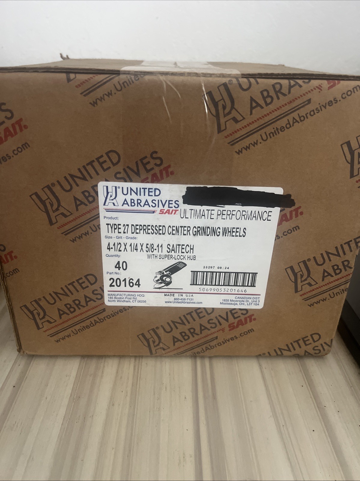 (Box of 40) United Abrasives 20164 4-1/2×5/8-11 Ultimate Performance Wheels