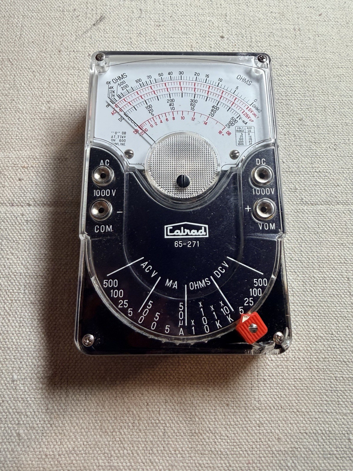 Vintage Calrad 65-271 TK-201 Analog Multitester CIB Test Leads Japan Manual