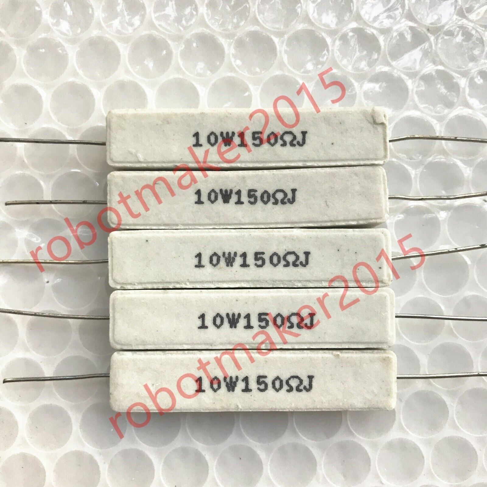 10Pcs 10 watt Wirewound Cement Resistor 10W horizontal Resistors 0.1-100K ohm
