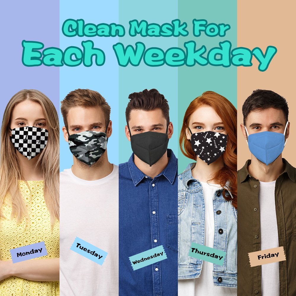 50/100 PCS KN95 Face Masks Protective 5-Layer Disposable Respirator US Seller