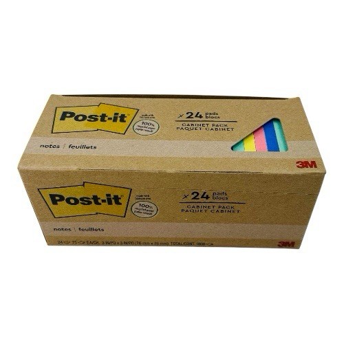 24 Pads Post-it Greener Notes 3 x 3 in Sweet Sprinkles Collection 75 Sheets/Pad