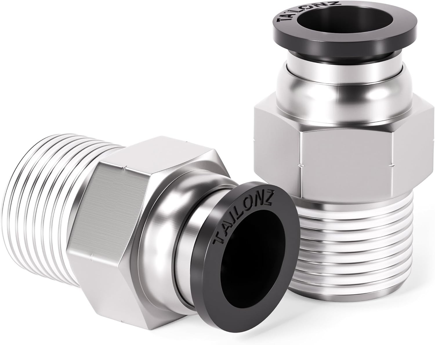 Durable Copper & Plastic Push-Connect Fittings – 1/4″ OD x 1/4″ NPT – 10 Count