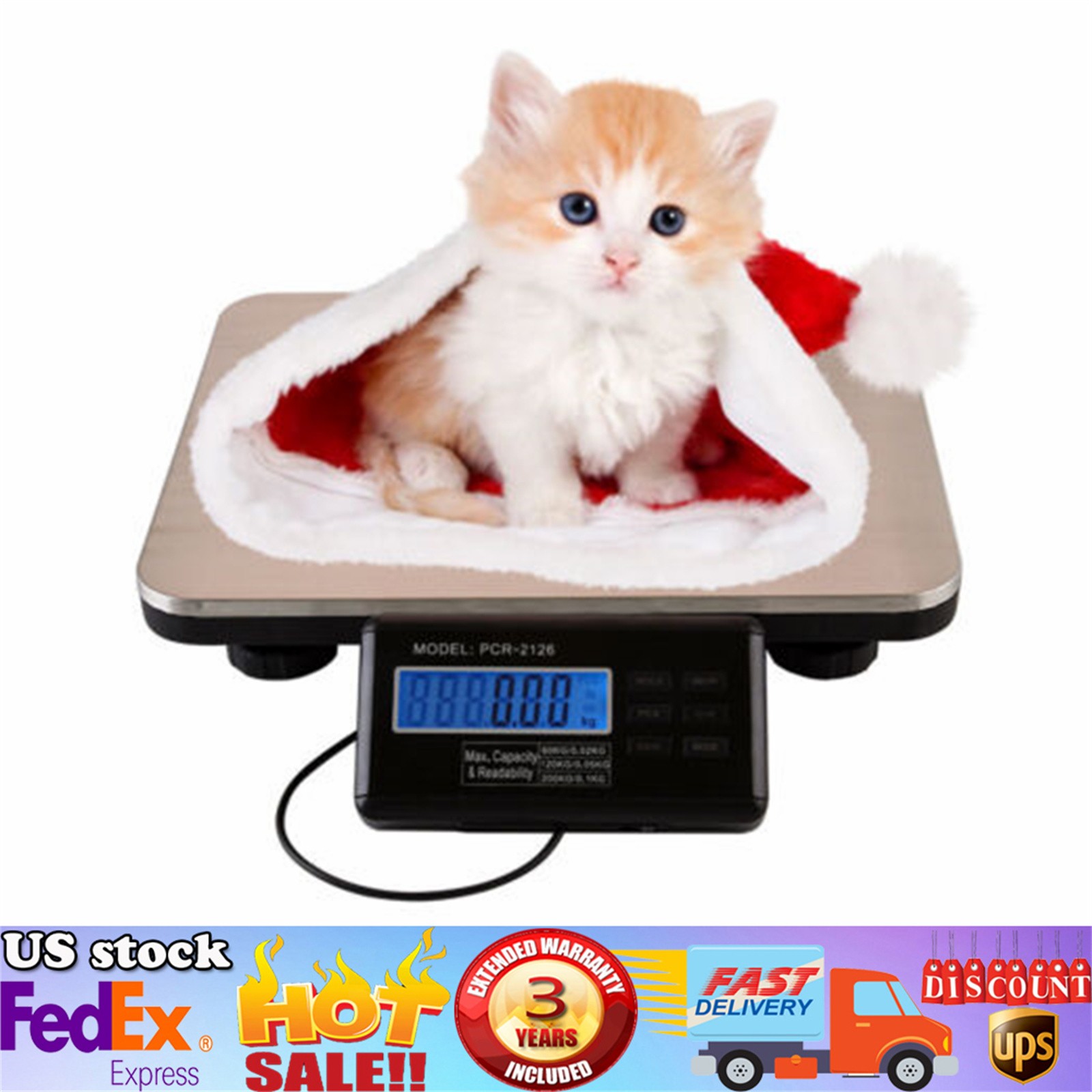 660LB Heavy Duty Digital Industry Shipping Postal Platform Scale Weight 300kg
