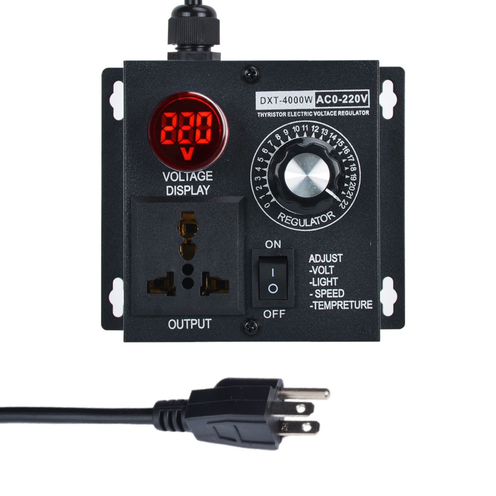 AC 110V/220V 4000W New SCR Electronic Voltage Regulator Fan Speed Controller