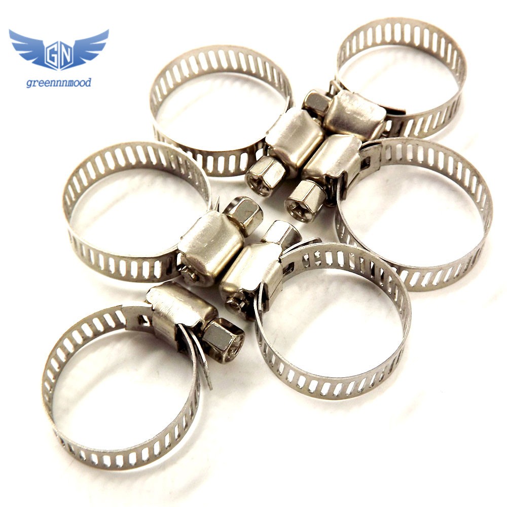 50Pack 3/4″-1″ Stainless Steel Adjustable Drive Hose Clamps Fuel Line Worm Clips