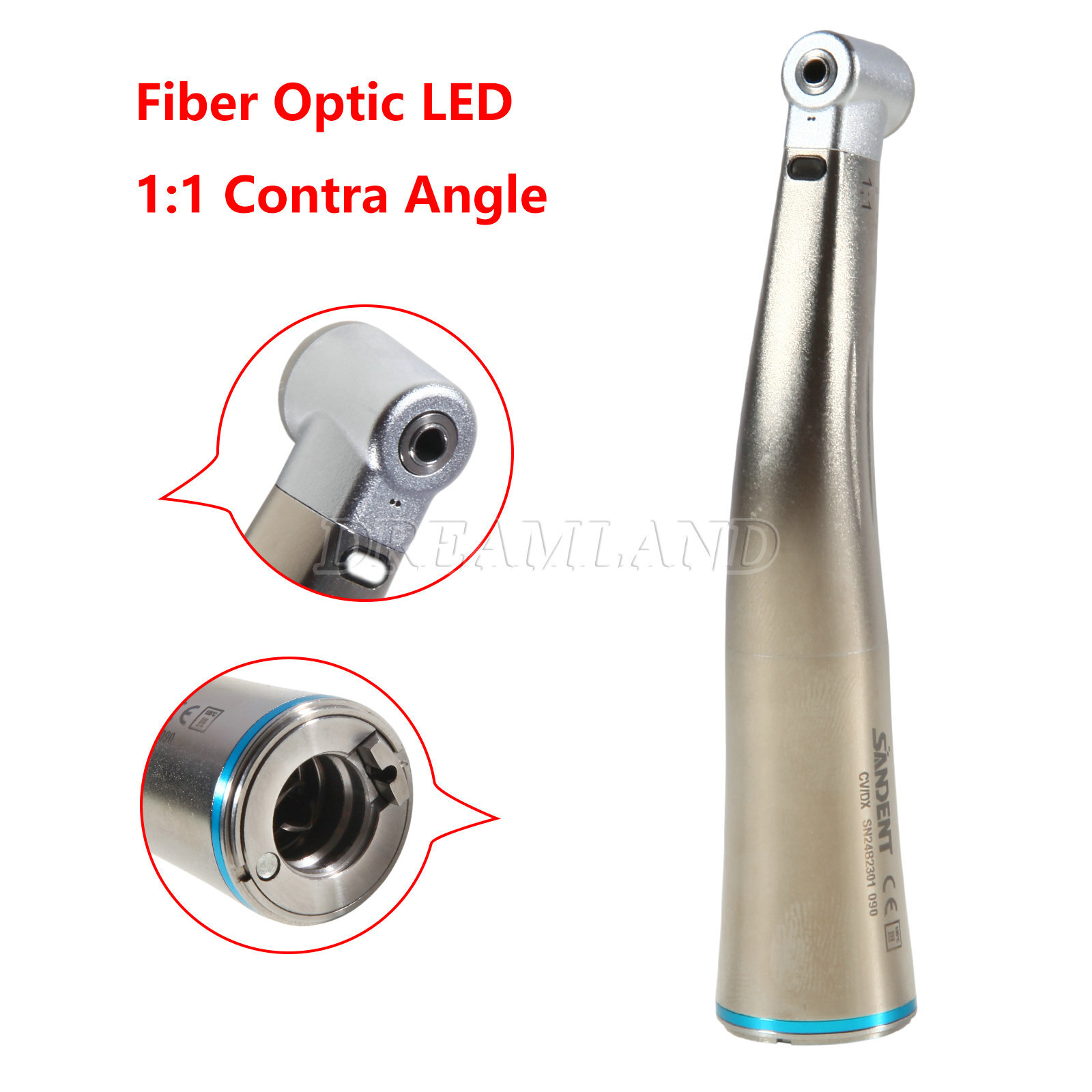 Dental 8:1 1:5 4:1 16:1 NO-LED/LED Fiber Optic Contra Angle Handpiece For NSK