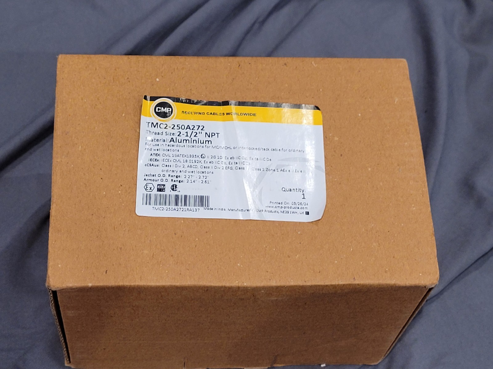 CMP TMC2-250A272 2-1/2″ NPT HAZARDOUS LOCATION for MC/MCHL TECK CABLE CONNECTOR