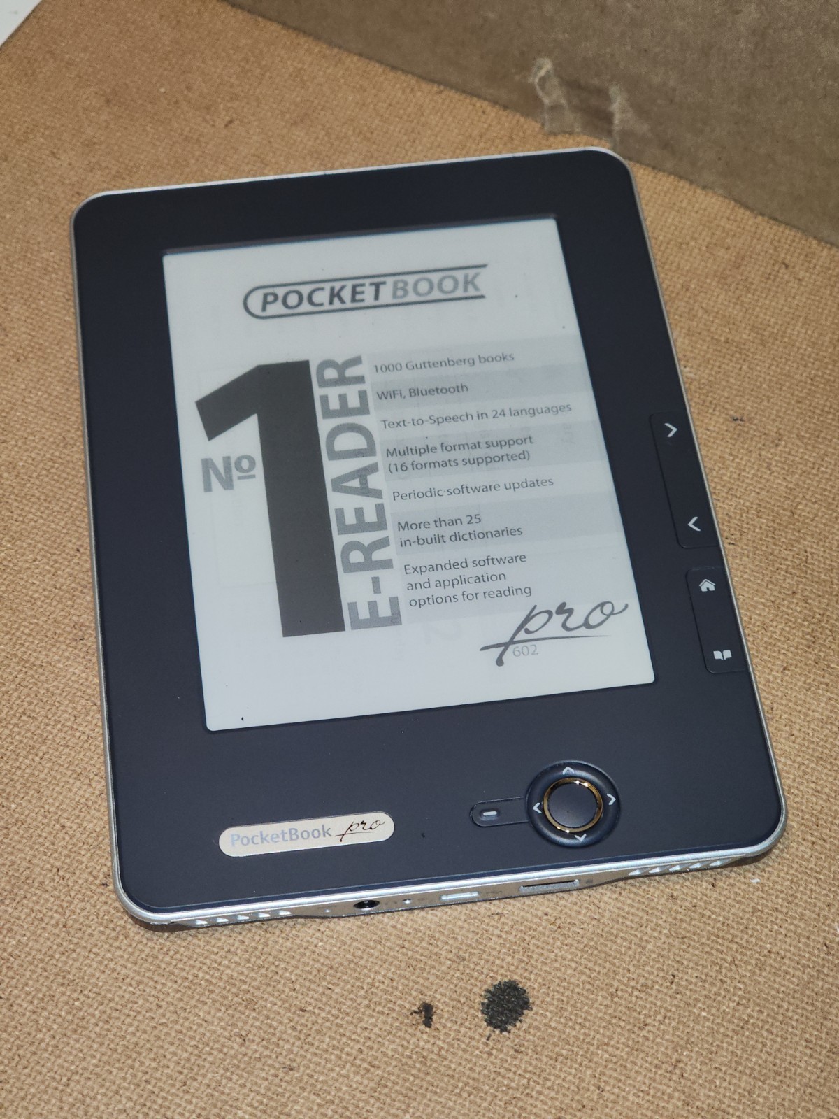 PocketBook Pro 602 E-Reader Eye-Friendly 6» Dark Grey PB602-DY-EN + MicroSD 2GB